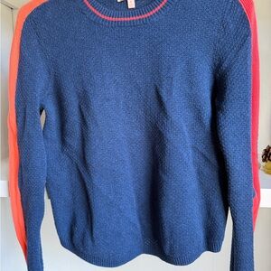 Lisa Todd Navy and Coral Sweater